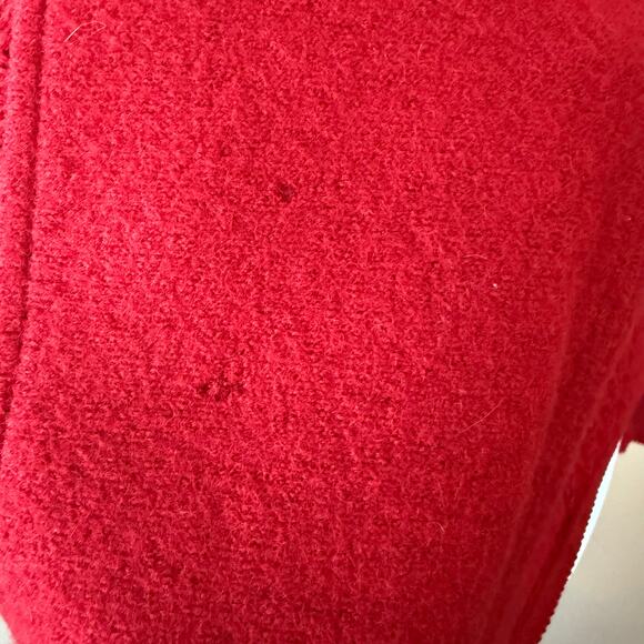 Vintage Geiger of Austria Boiled Wool Cardigan Sweater Red S/M Christmas Classic - Picture 16 of 16